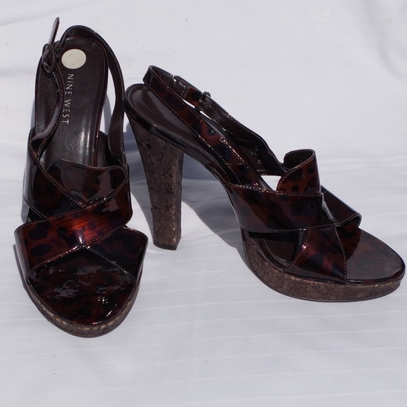 Nine West "Ghost" Cork Platform Sandal- Size 9 - Picture 2 of 6